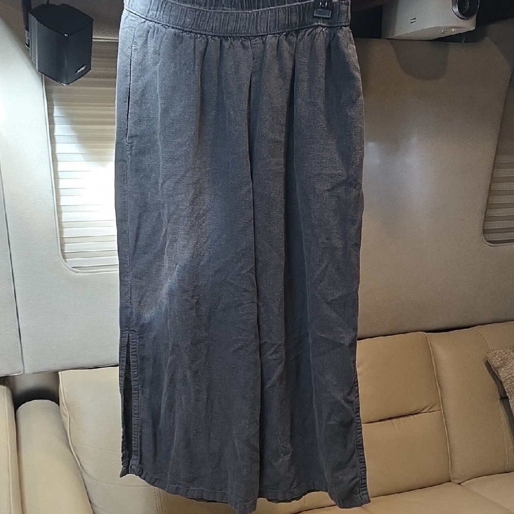 Patagonia Charcoal Hemp Wide Crop Pants SMALL